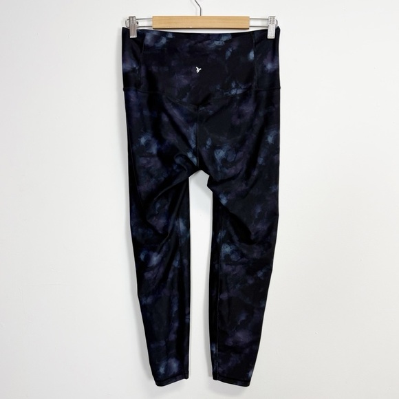 Old Navy Active Leggings Womens Large Blue Pattern Go Dry Extra High Rise - Picture 2 of 8